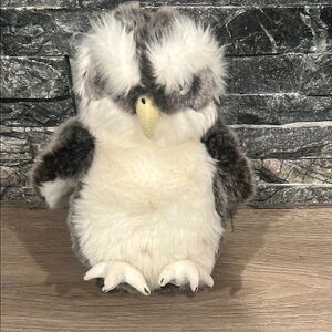 NWOT Gund Plush Owl in White, Gray and Cream